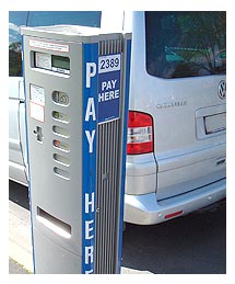 Side image - Parking meters. 