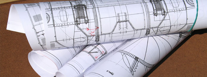 Banner image - Rolls of plan. 