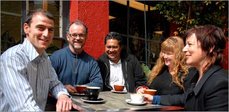Members of the CARS team enjoying a coffee at Strictly Coffee.