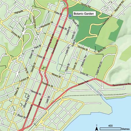 Botanic Garden map - find us image.
