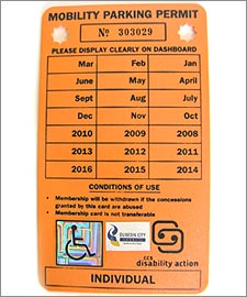 Parking - Mobility Card