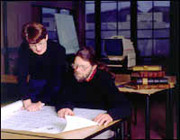 Researching in the museum archives