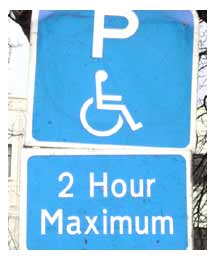 Side image - mobility parking sign
