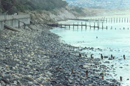 St Clair beach erosion.