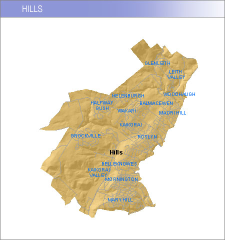 Ward map - Hills