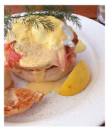 Side image - Burger on plate. 