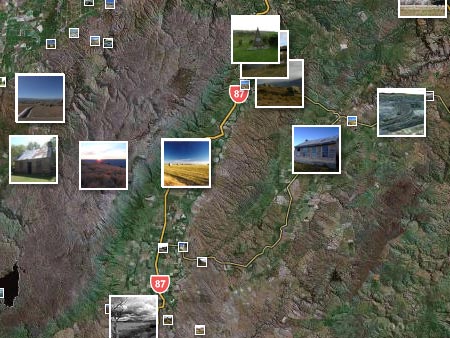 Middlemarch, satellite map from Google maps. 
