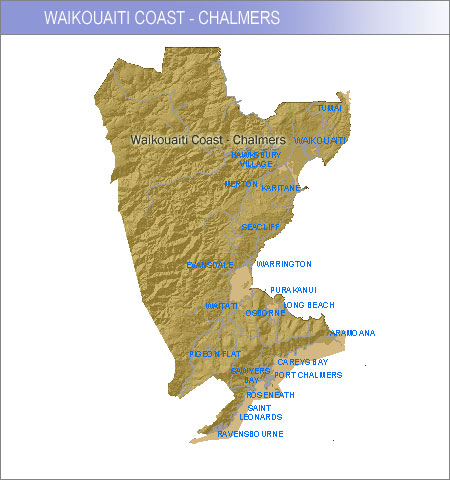 Ward map - Waikouaiti Coast Chalmers.