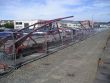 Bridge temporarily stored in the car park. 