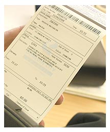 Side image - Parking ticket. 