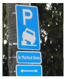 Parking on the footpath