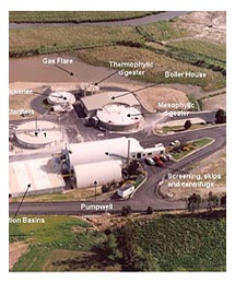 Side image - Green island waste water treatment plant.
