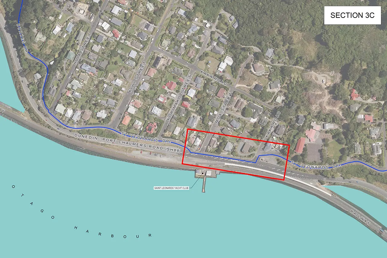 Section 3c Moa Street to Pukeko Street Section 3c Moa Street to Pukeko Street
