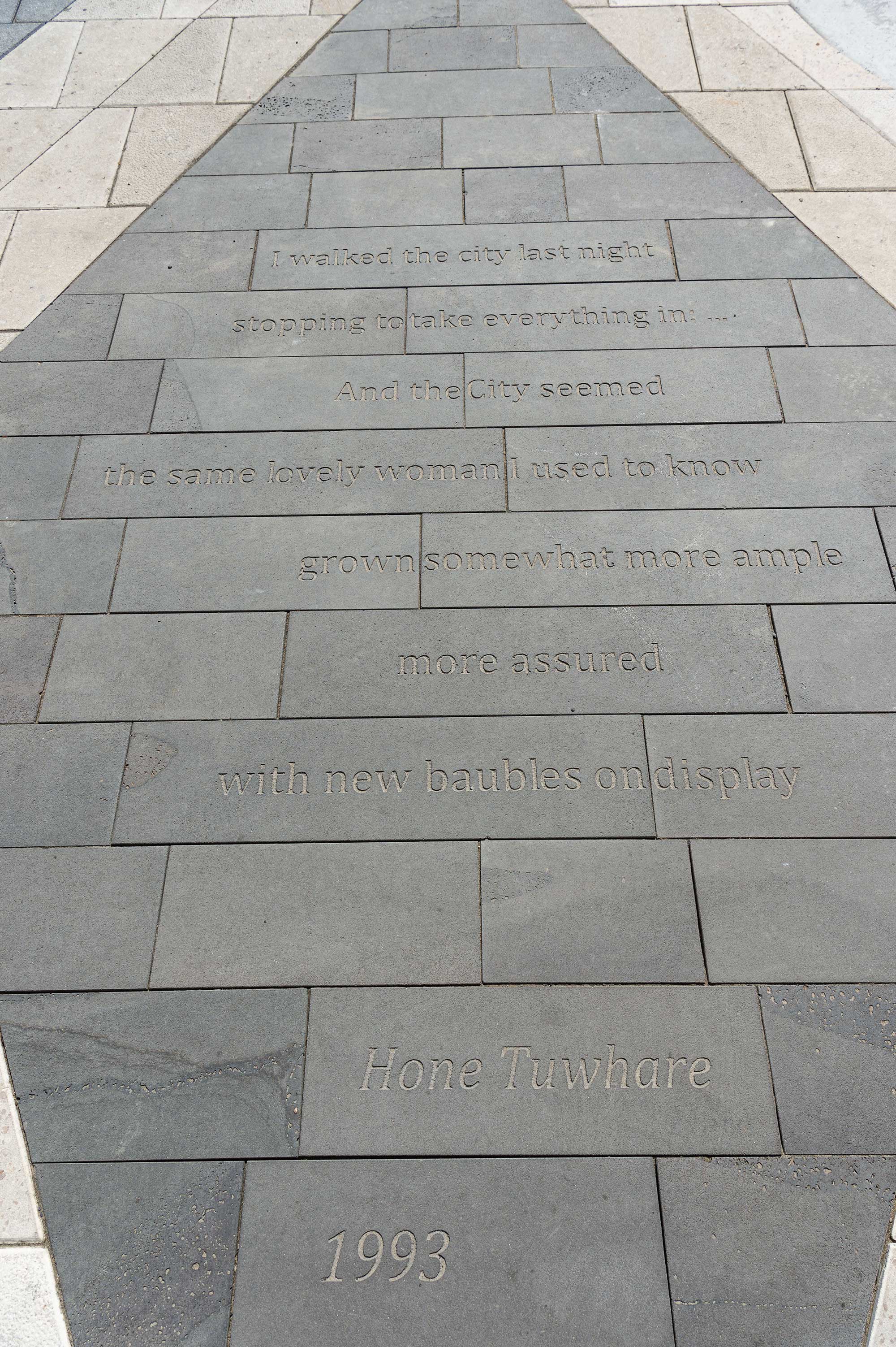 Literature in the street - Hone Tuwhare