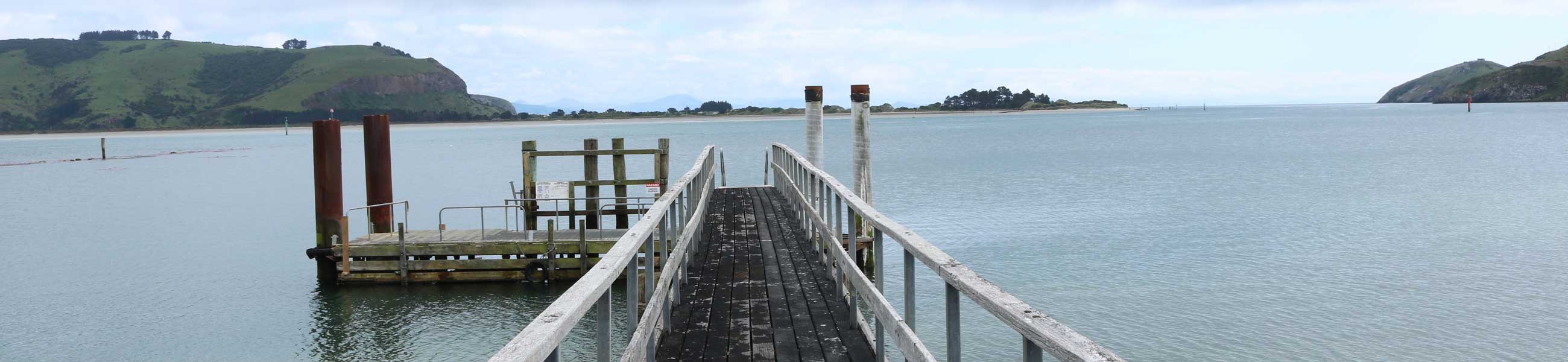 Jetty at Otakou looking towards Aramoana