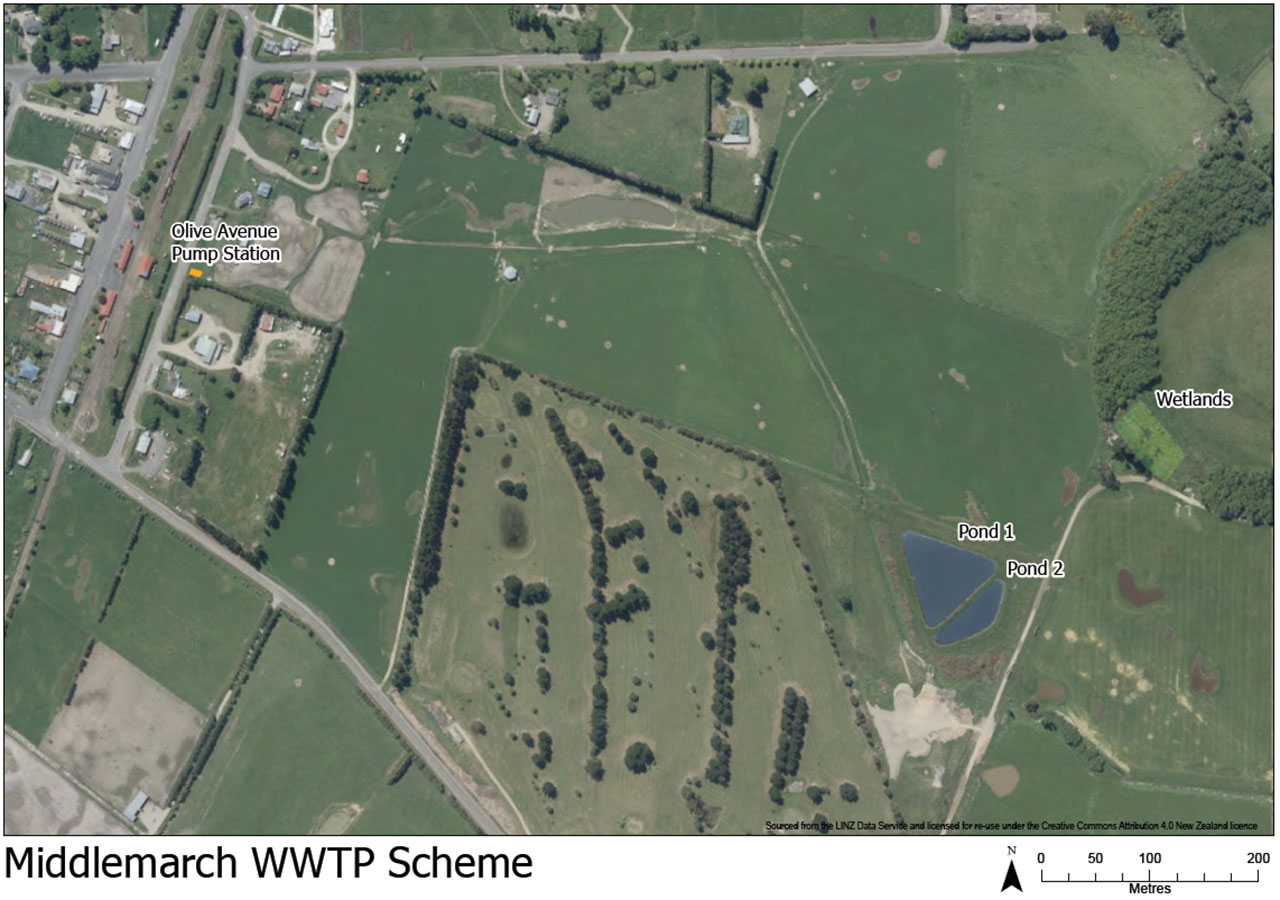 Middlemarch WWTP map