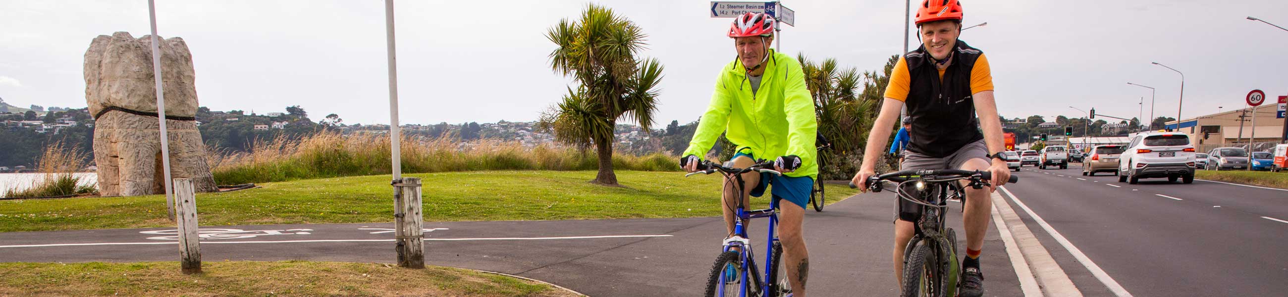 Cycling on Portsmouth Drive