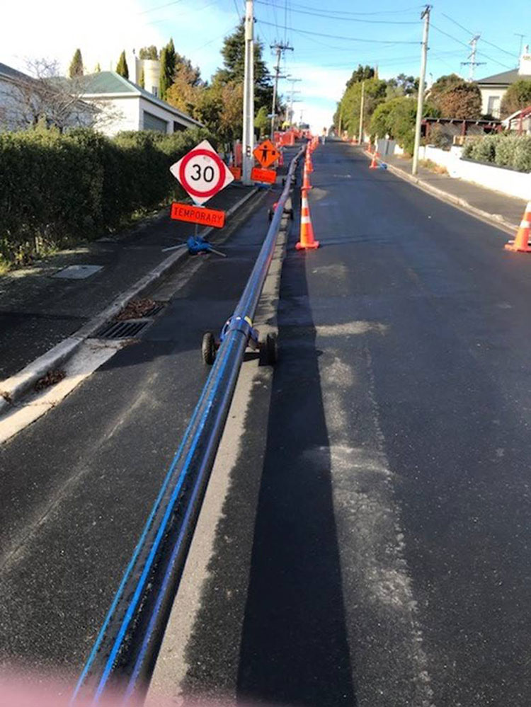 Replacement pipes in Blacks Road