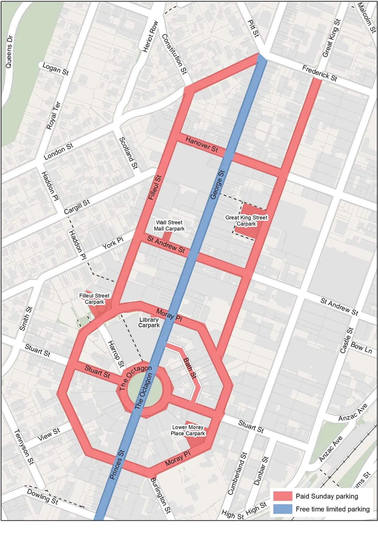 Sunday parking map Sunday parking map