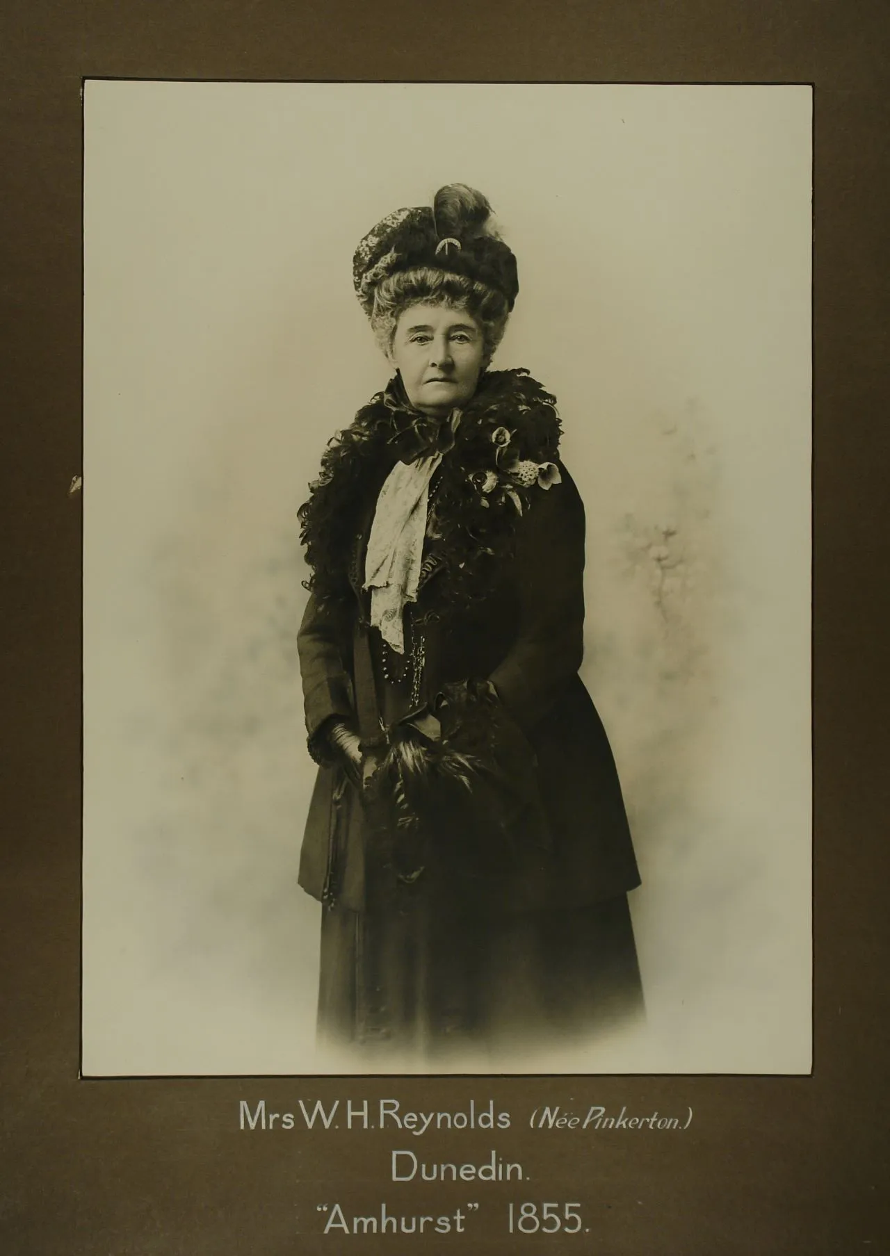 Rachel Reynolds Place will be named after Rachel Selina Reynolds (1838-1928), a social worker and community leader involved in a wide range of social justice causes. Photograph, Mrs W H Reynolds (Nee Pinkerton), Dunedin, “Amhurst” 1855, undated, photographer unknown, collection of Toitū Otago Settlers Museum 1932/14/1