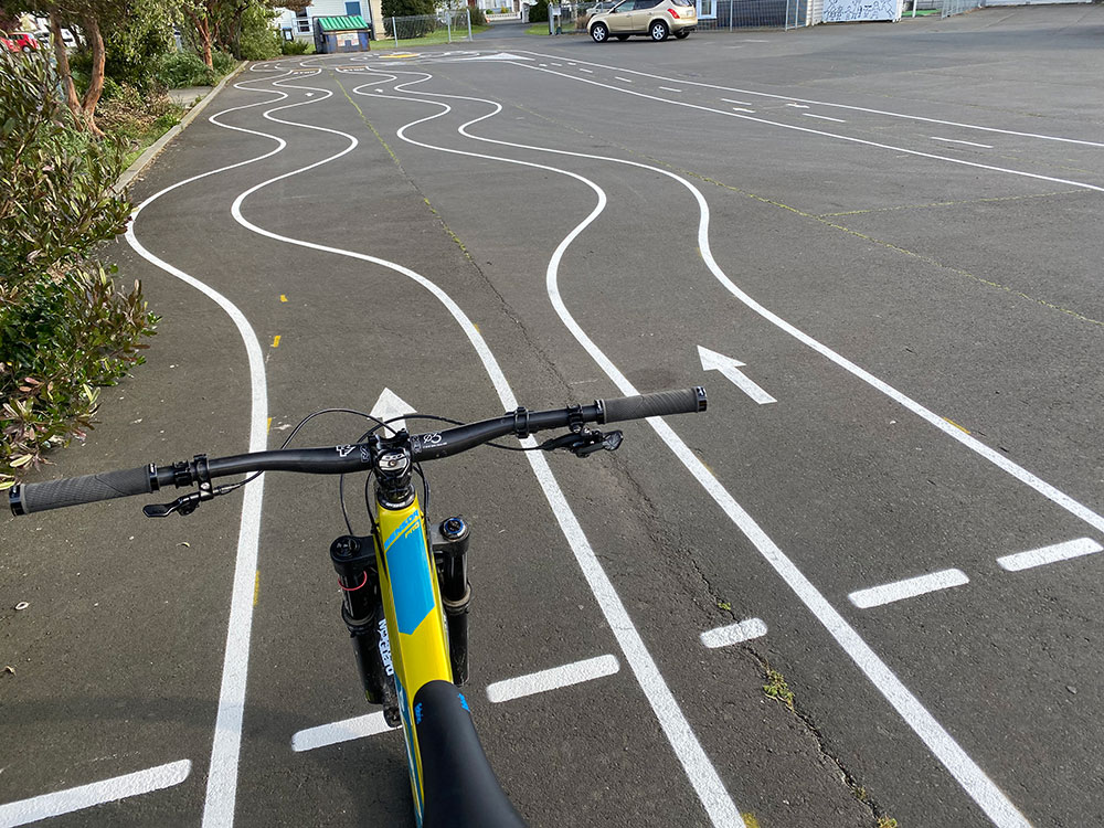 Bathgate painted bike scooter track Bathgate painted bike scooter track