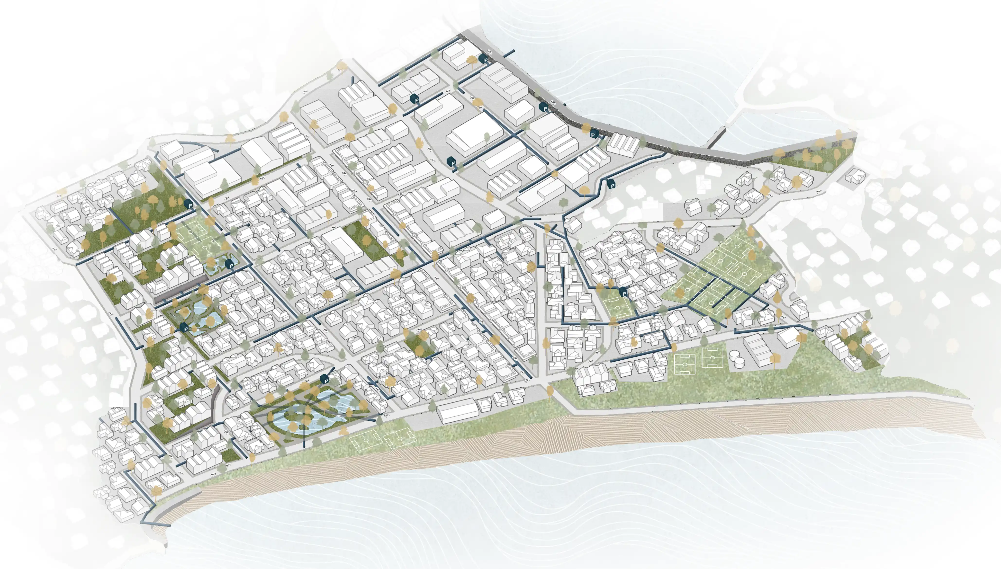 Seeks to keep the land dry through a focus on engineered systems &mdash; pipes and pumps &mdash; with some land raising, green space and coastal protection