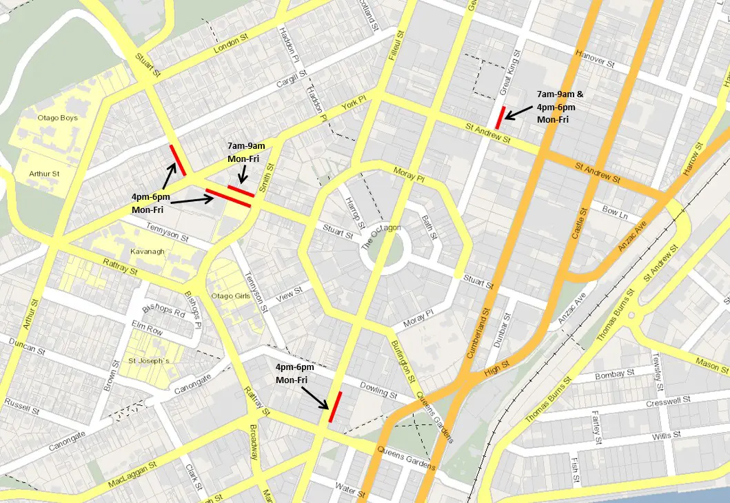 Clearway Areas Map Small. 