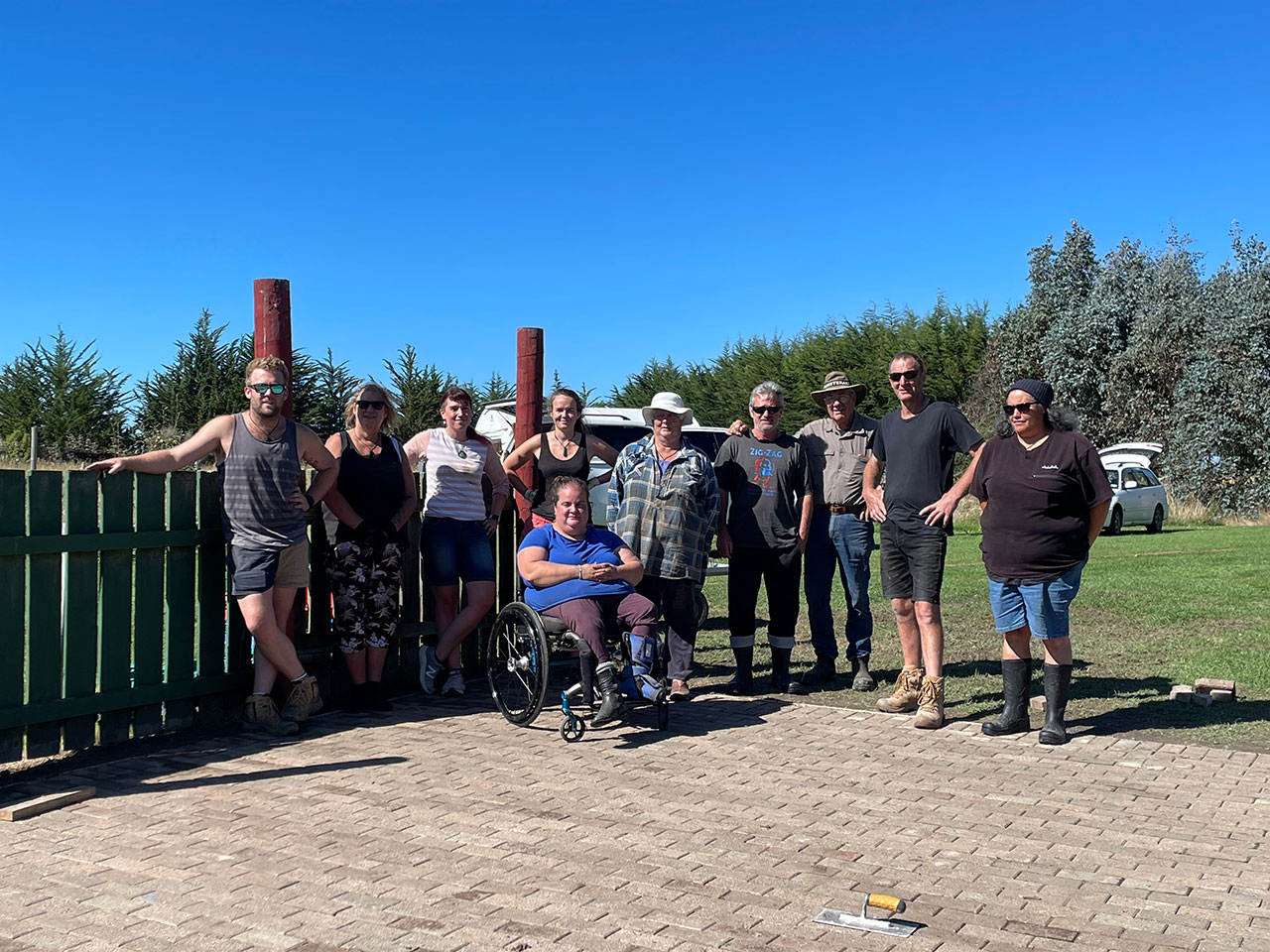 Puketeraki Maara Kai Rōpū members admire the finished job