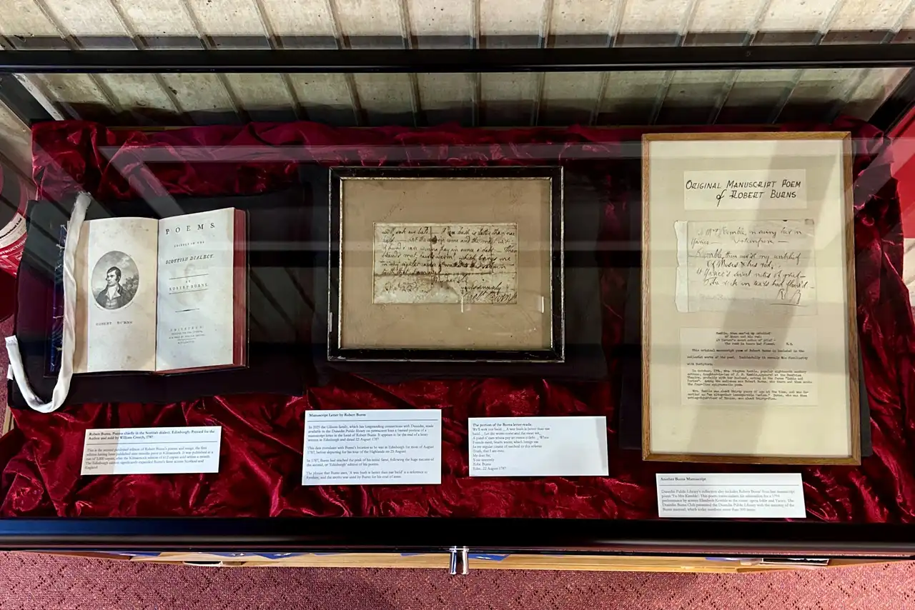 Burns display at public library