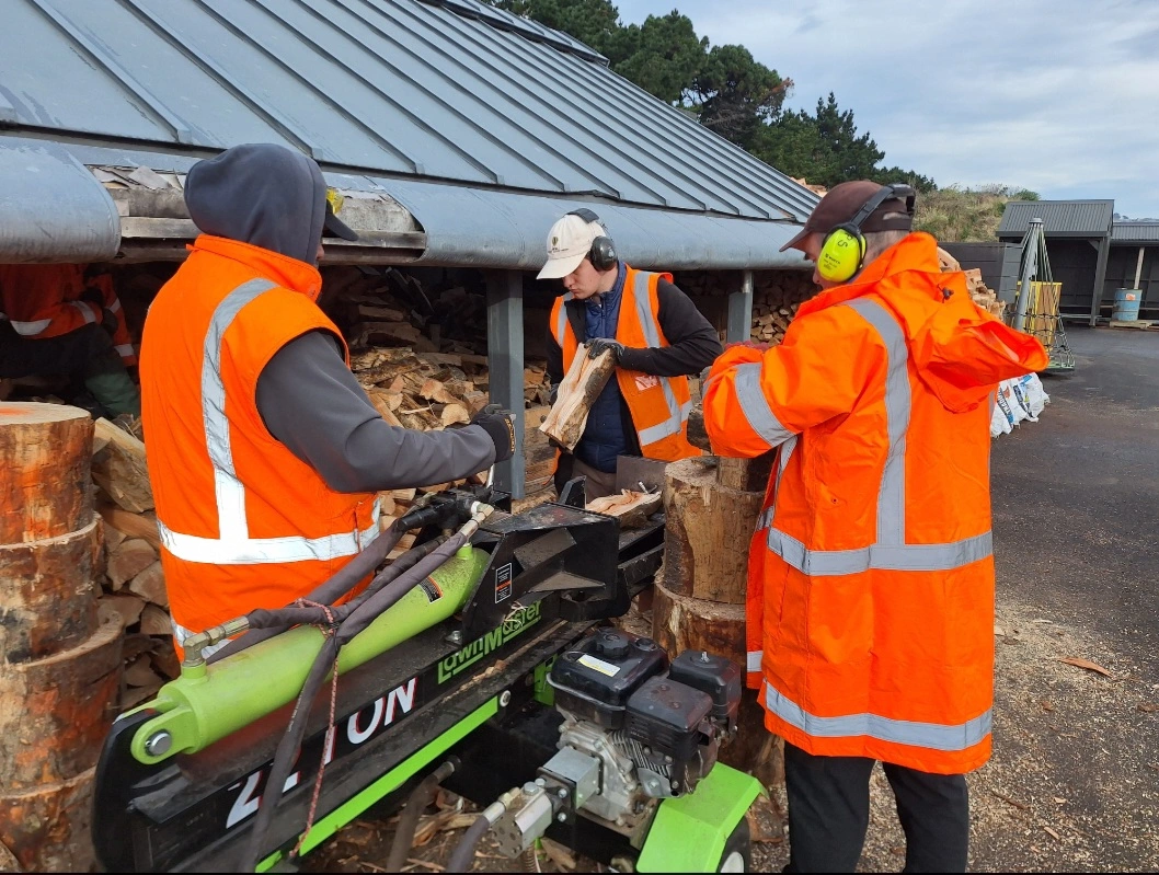 Task Force Green Volunteers – hard at work on the community firewood scheme