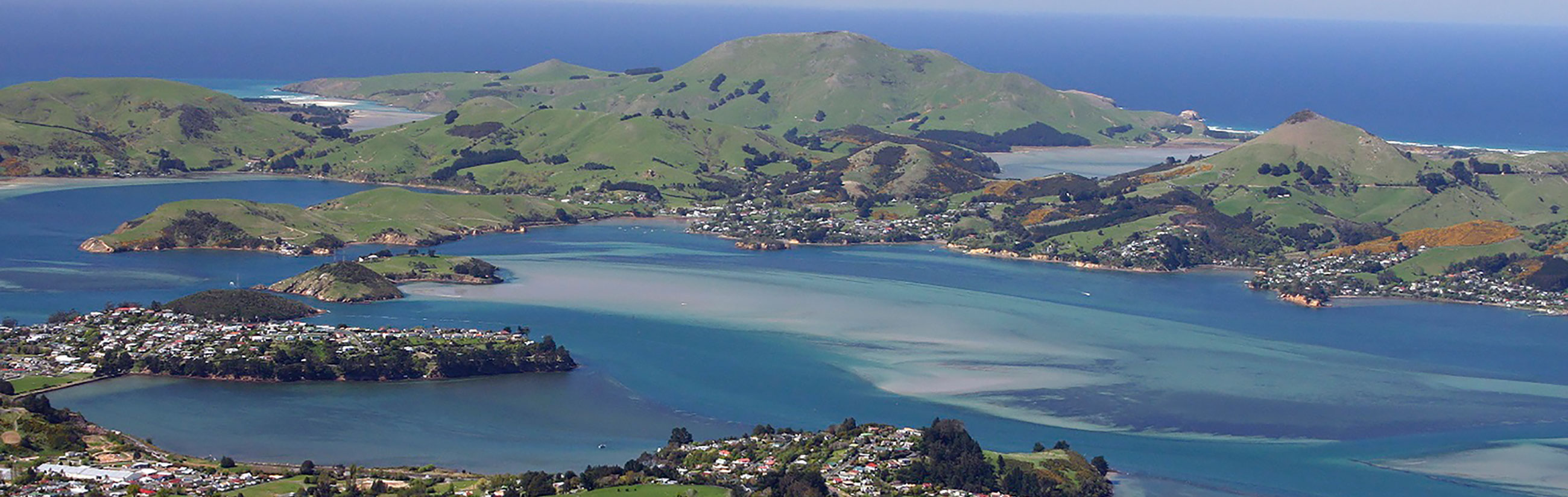 Aerial view Otago Peninsula