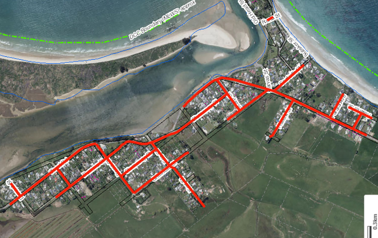 Karitane pipe renewals map