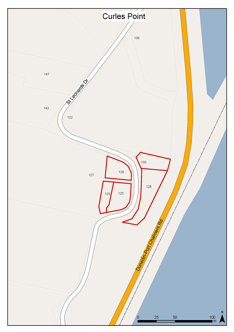 Curles Point Drainage map Curles Point Drainage map