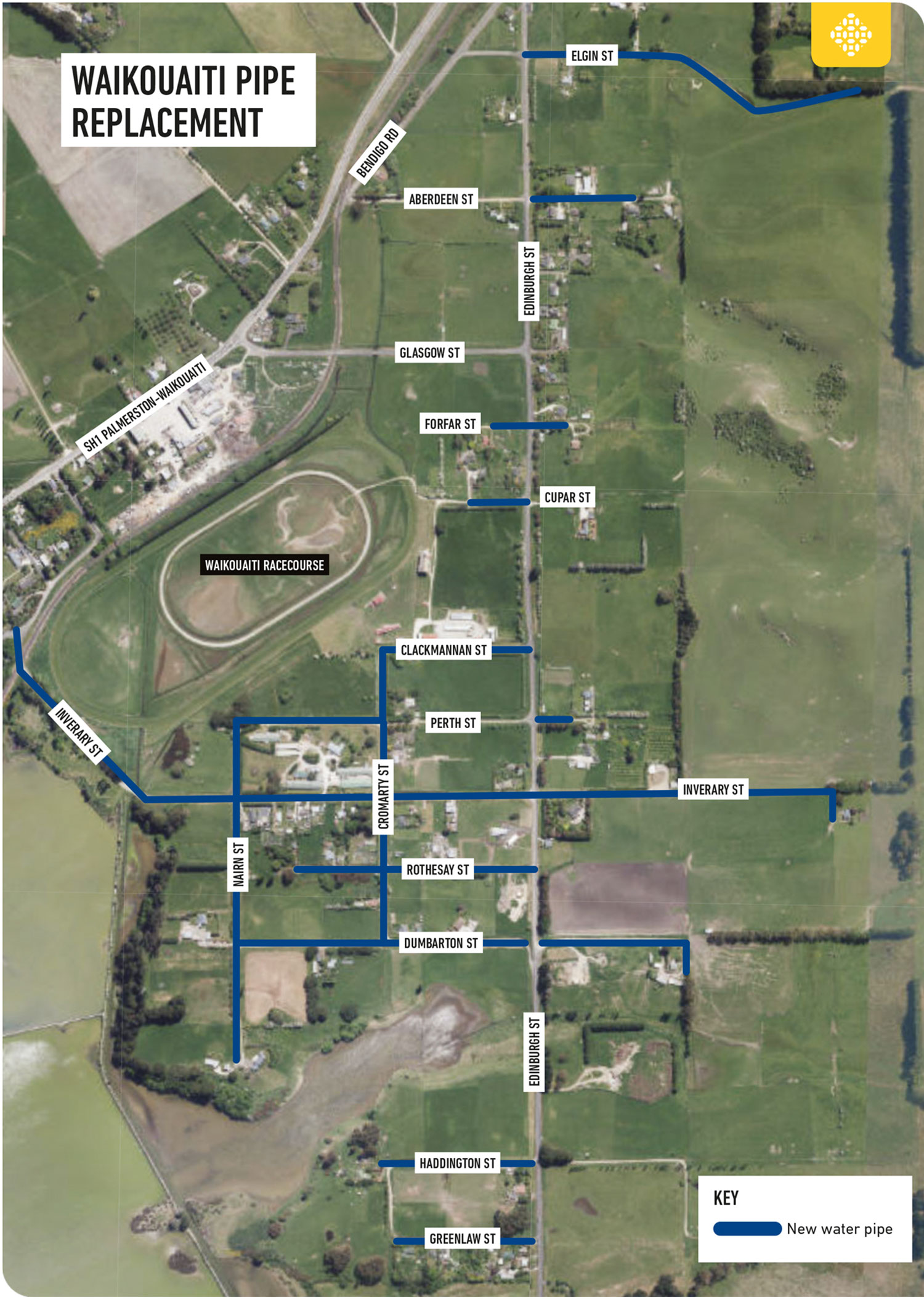 Waikouaiti Pipes Plan Map April 2022 Waikouaiti Pipes Plan Map April 2022