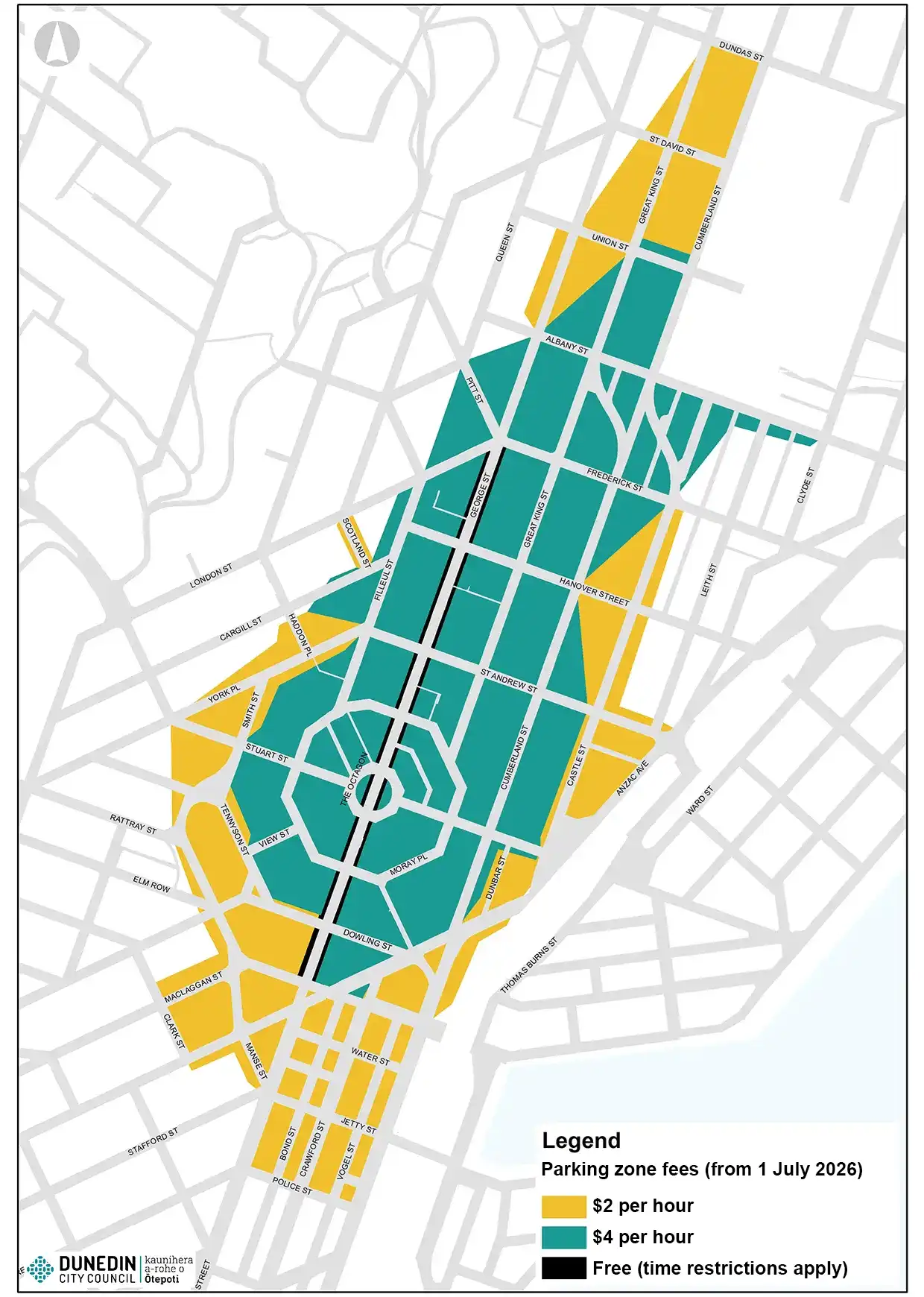 Parking zones map