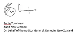 Rudie Tomlinson Audit NZ