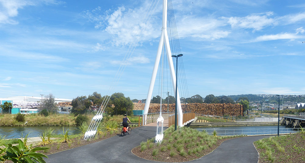 Newly constructed leith bridge.