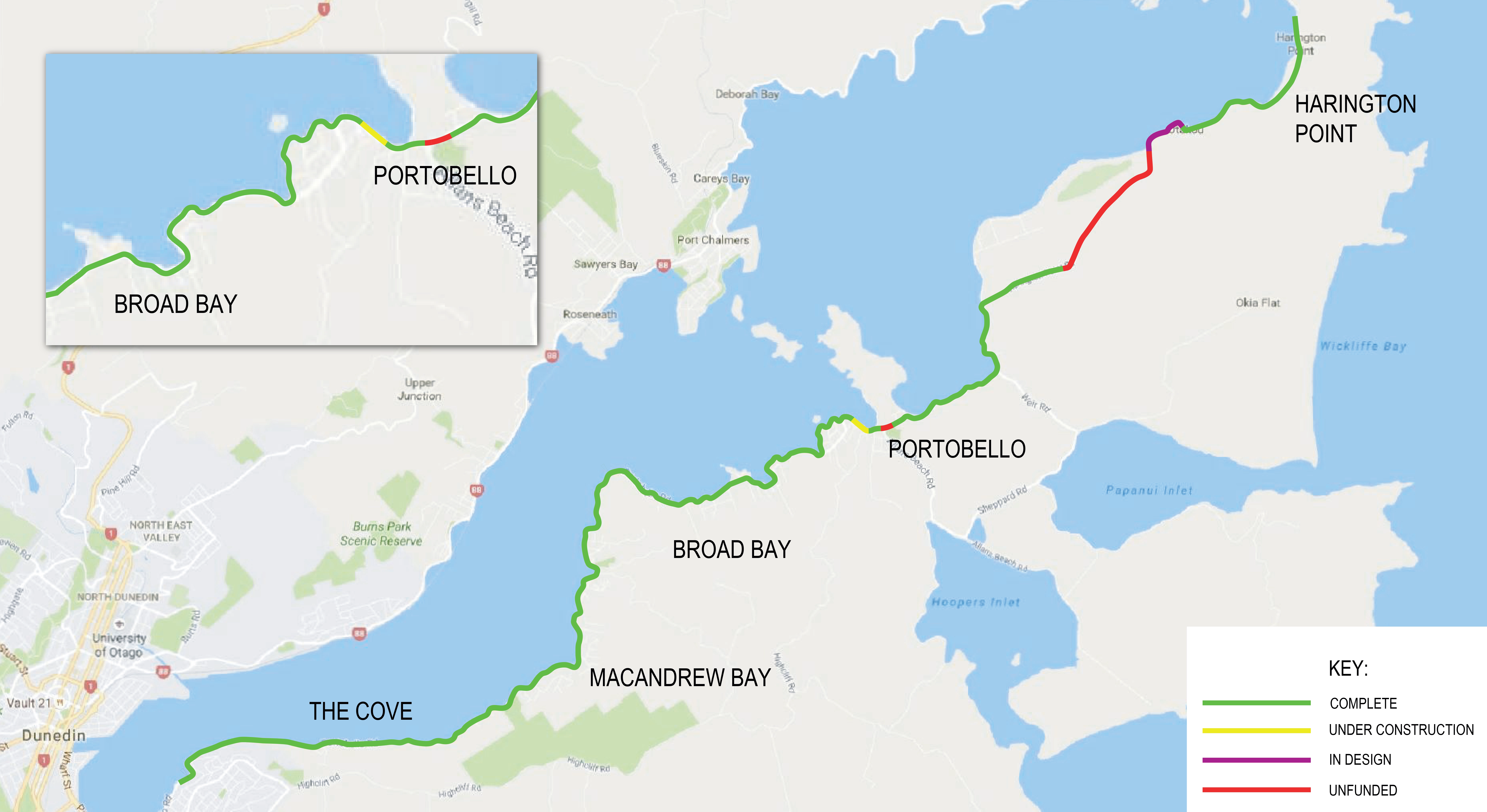 Peninsula connection map