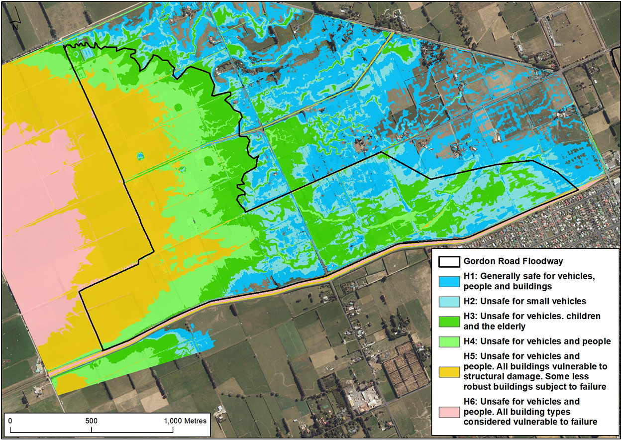Latest flood modelling map