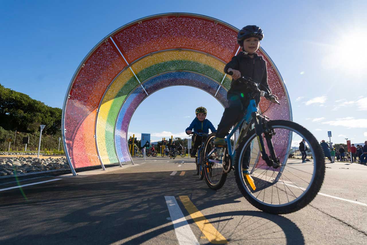 Marlow Park learn to ride track tunnel