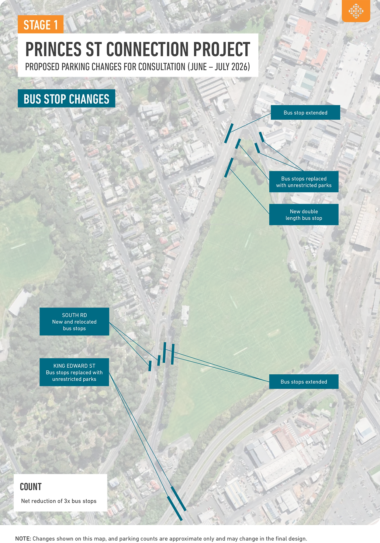 Stage One - Bus stop changes