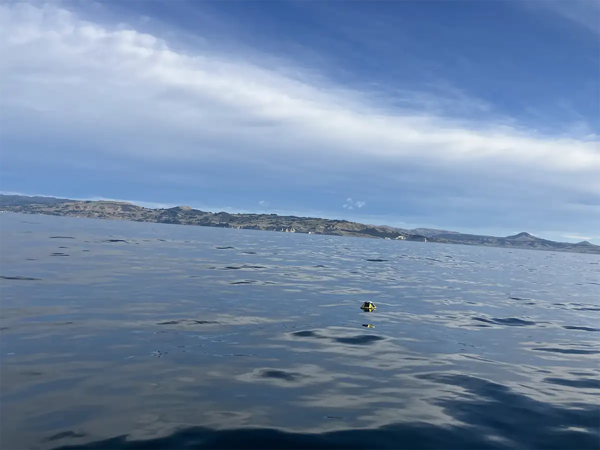 One out of the three wave buoys deployed