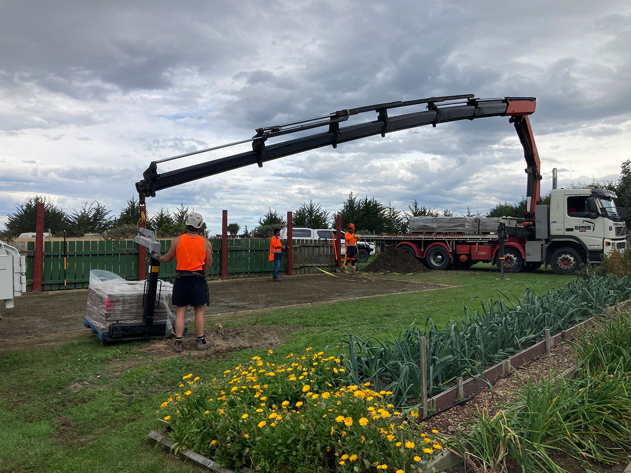 Delivering the pavers