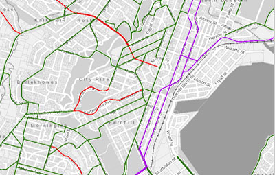 This map shows roads that get gritting or CMA, click to enlarge