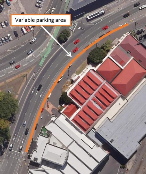 Variable parking changes outside of Toitu Museum