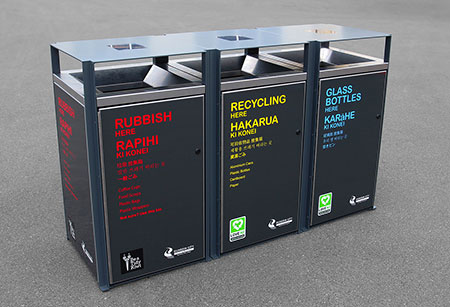 Public places recycling bins