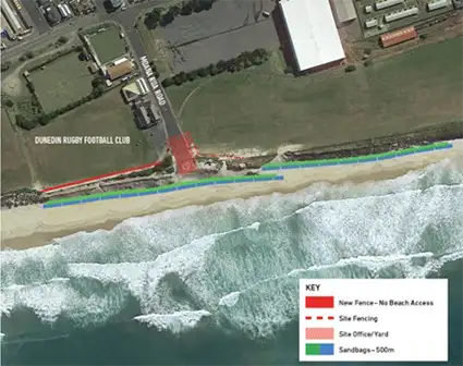 Plan of Moana Rua Geobag project