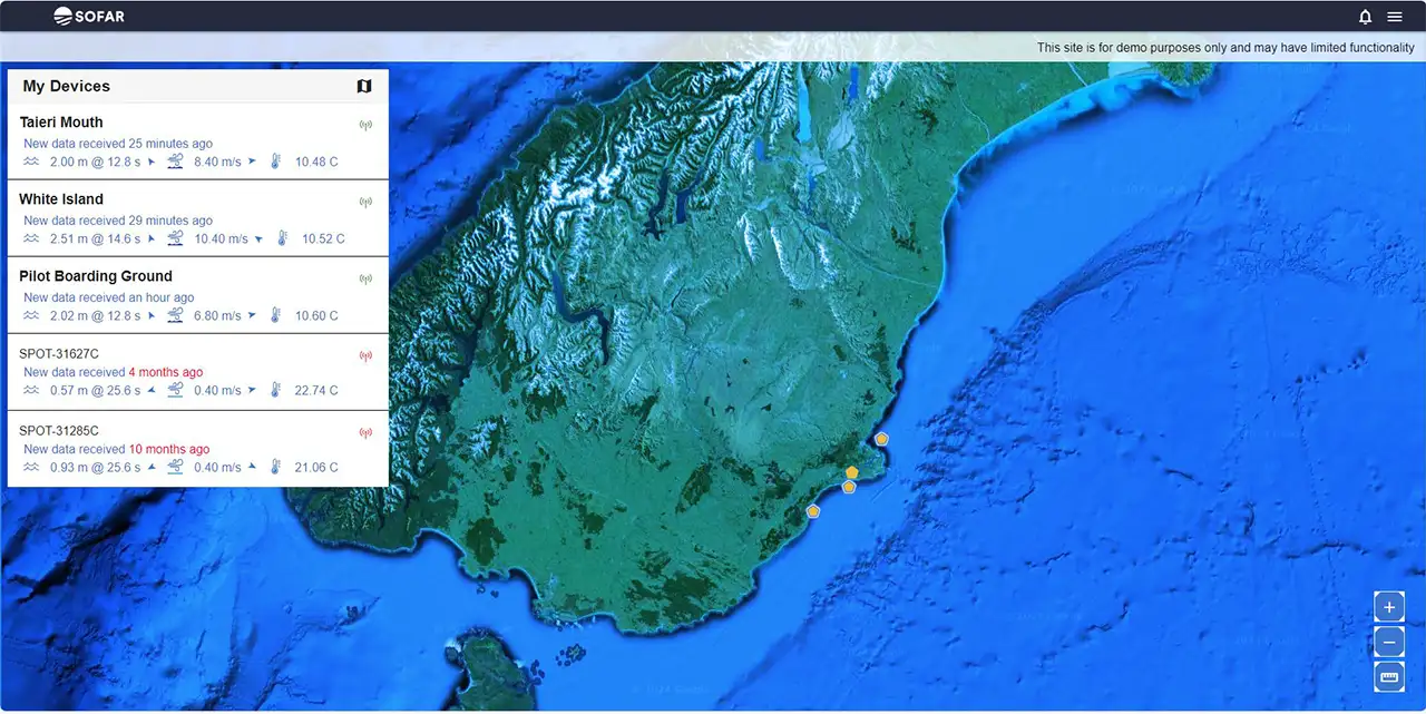 Wave buoy network