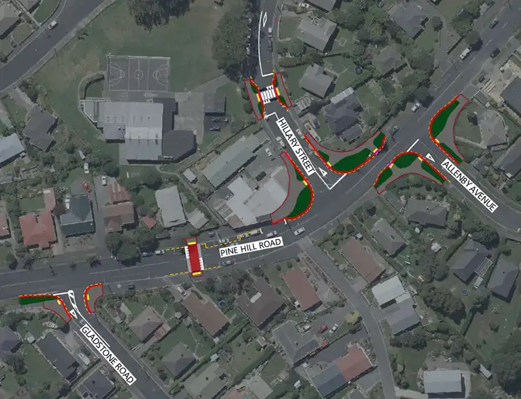 First map of Pine Hill school changes