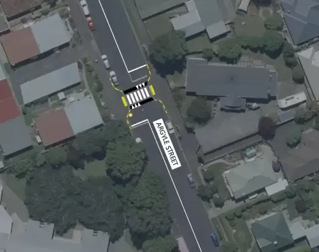 Elmgrove - Argyle St - zebra crossing